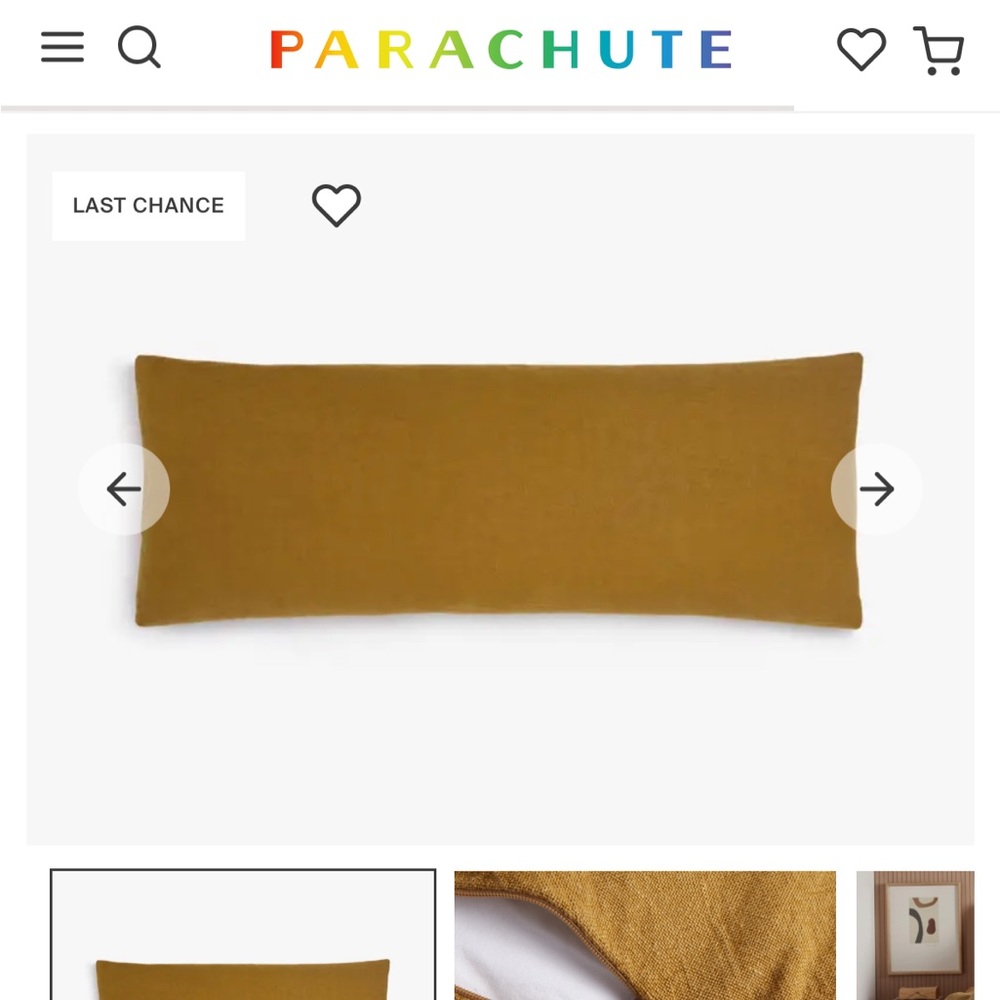 PARACHUTE linen body pillow cover